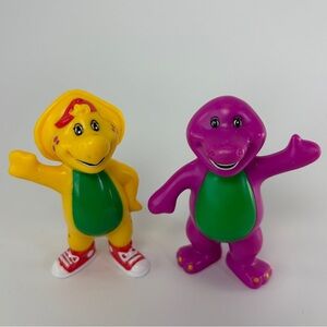 VTG‎ 1996 Barney and Friends PJ The Lyons Group Set of 2 Vinyl Figures Toys